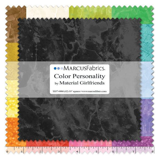 MARCUS FABRICS - COLOR PERSONALITY BY MATERIAL GIRLFRIENDS LAYER CAKE (42 10X10 SQUARES)