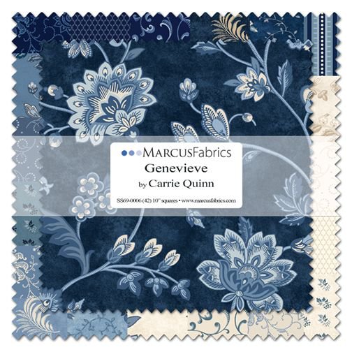 MARCUS FABRICS GENEVIEVE BY CARRIE QUINN LAYER CAKES (42 10X10