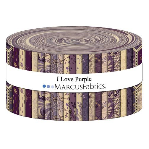 MARCUS FABRICS I LOVE PURPLE BY JUDIE ROTHERMEL JELLY ROLL ( 40 2.5" STRIPS)