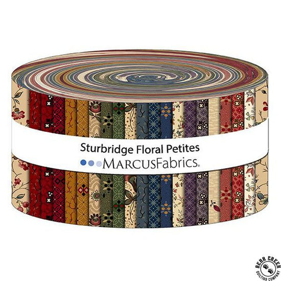 MARCUS FABRICS STURBRIDGE FLORAL PETITES BY PAM BUDA JELLY ROLL ( 40 2.5" STRIPS)