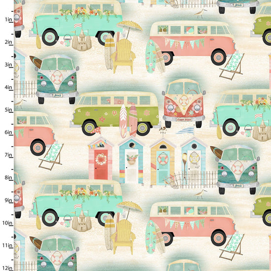 3 WISHES FABRICS BEACH TRAVEL BY BETH ALBERT COLLECTION
