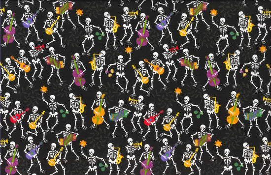 FOUST TEXTILES FALL HOLIDAYS MUSICAL SKELETONS