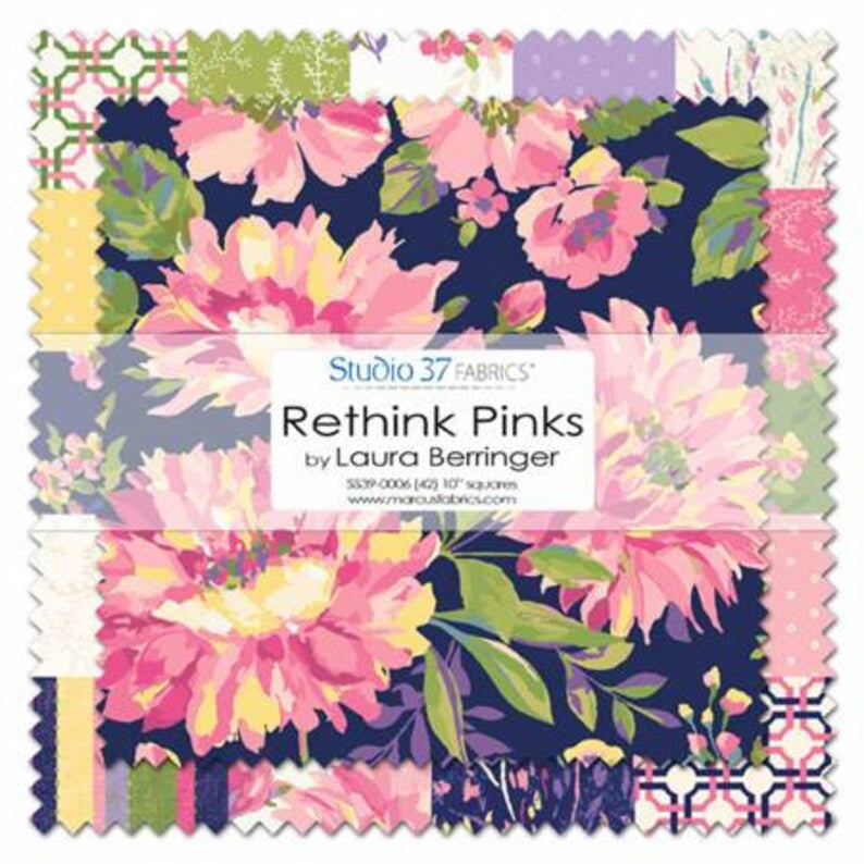 MARCUS FABRICS PINKS OF THE PAST BY PAM BUDA (42 10X10 SQUARES