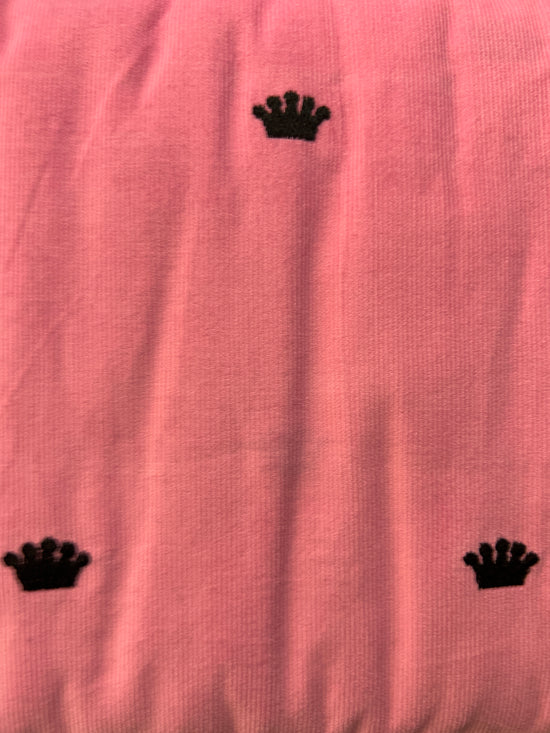 Foust Textile Corduroy Light Pink With Crowns
