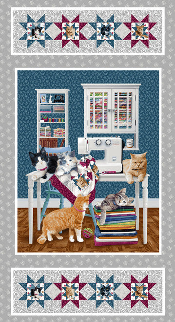 HENRY GLASS QUILTED KITTIES COLLECTION BY ROBERT GIORDANO