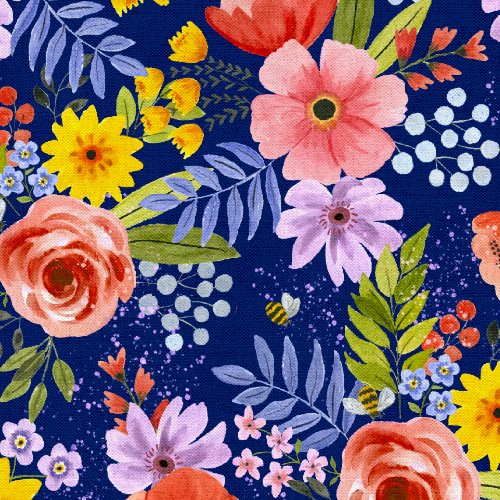 Buzzing Around the Garden - 3 Wishes Fabric