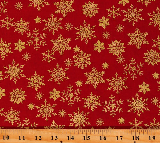 FOUST TEXTILES HOLLY JOLLY METALLIC FABRIC