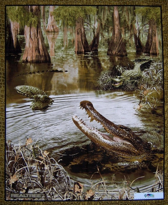 REAL TREE ALLIGATORS PANEL