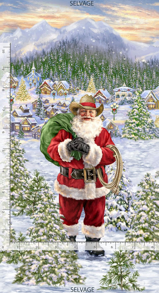 TIMELESS TREASURES SANTA IN A STRAW HAT