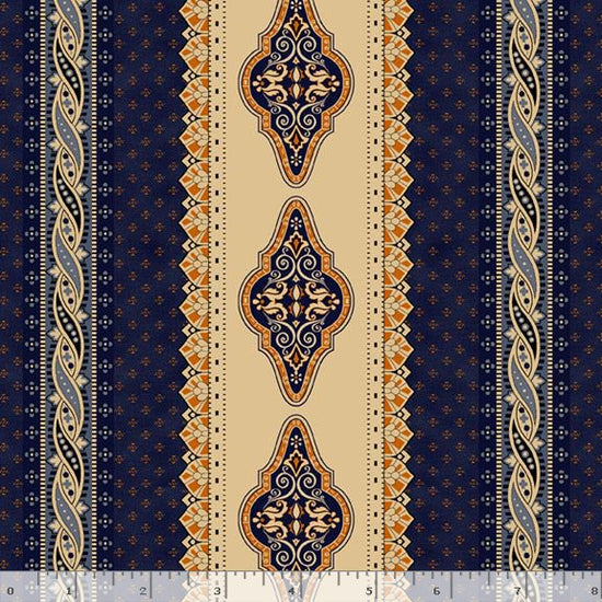 MARCUS FABRICS INDIGO AND CHEDDAR COLLECTION BY JUDIE ROTHERMEL