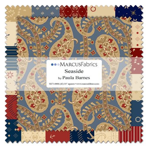 MARCUS FABRICS SEASIDE BY PAULA BARNES LAYER CAKE