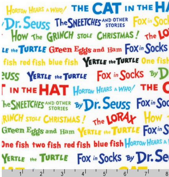 Robert Kaufman Fabrics Celebrate Seuss Word Toss