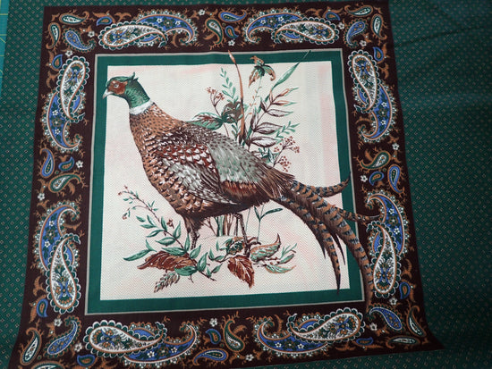 PAISLEY PHEASANT PILLOW PANEL