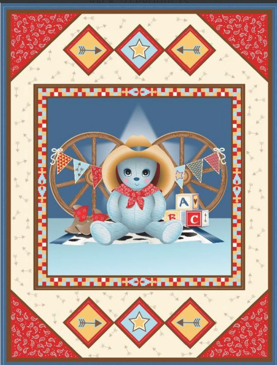 Marshall Dry Goods Double Face Quilted Cowboy Bear