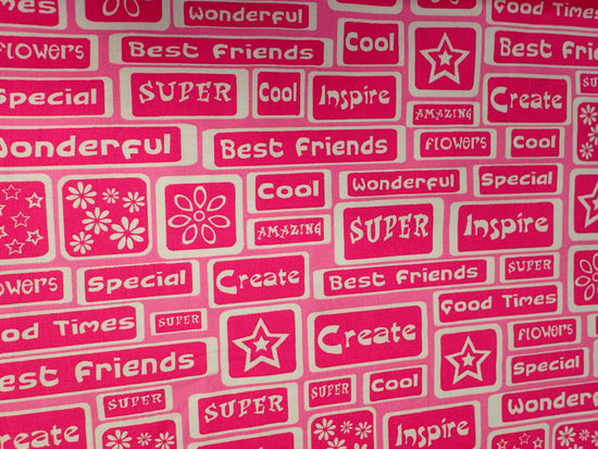 WINDHAM FABRICS BEST FRIENDS ALLOVER GIRL POWER FABRIC