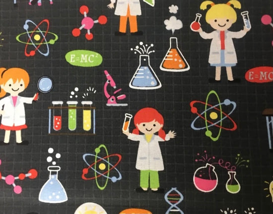 Novelty Fabrics Girl Science
