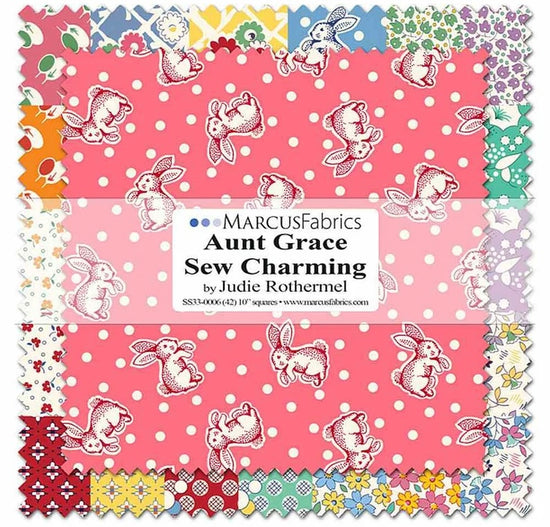 Marcus Fabrics Aunt Grace Sew Charming (42 10x10 Squares)