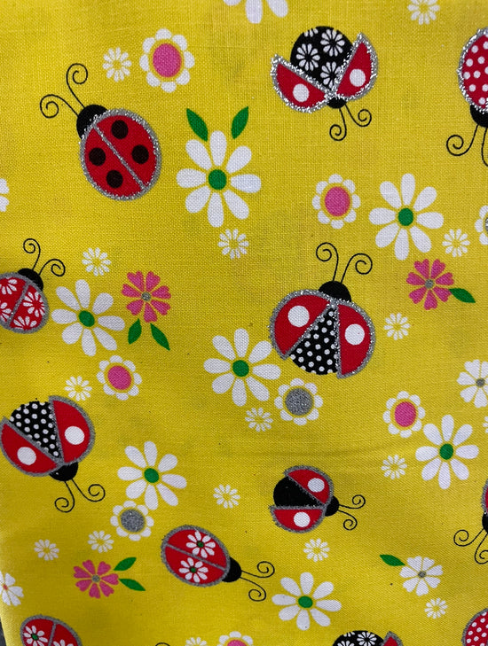 Novelty Fabrics Lady Bug with Glitter