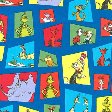 Robert Kaufman Fabrics Celebrate Seuss Character Multi Toss