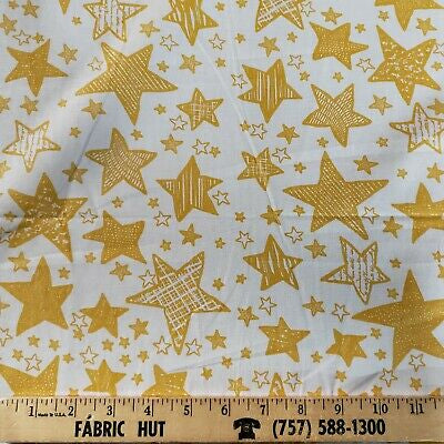 56” Foust Textiles Gold Stars