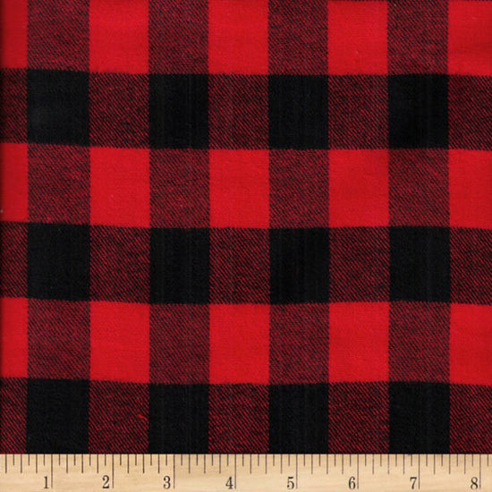 Wind star 1in Buffalo Check Blk/Red Flannel