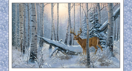 Elizabeth Studio’s Winter Sunrise Deer Panel