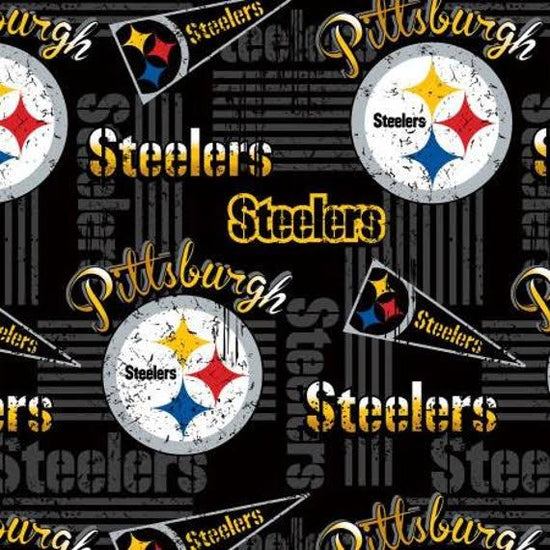 Fabric Traditions NFL Pittsburgh Steelers Black Logo/Pendant