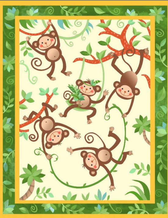 Marshall Dry Goods Double Face Quilted Monkey’s