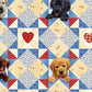 HENRY GLASS PUPS IN THE GARDEN DOGS COLLECTION
