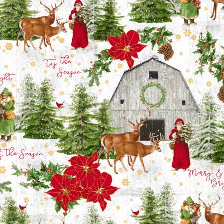 Windham Fabrics Comfort & Joy – Snow Tis The Season with Metallic