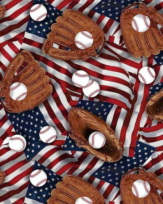 Timeless Treasures Multi Baseball Americana