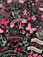 TIMELESS TREASURES BREAST CANCER RIBBONS COLLECTION