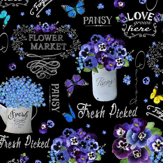 TIMELESS TREASURES PANSY PARADISE COLLECTION