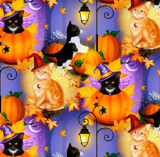 David Textiles Halloween Cat Fairies 2