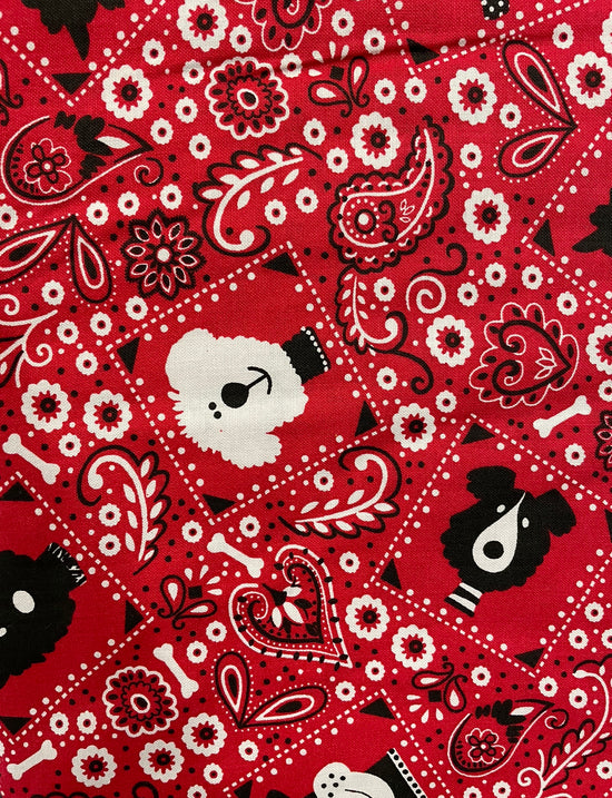Novelty Fabrics Dog Bandana Red