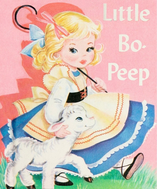 David Textiles Vintage Story Book Panel Little Bo Peep