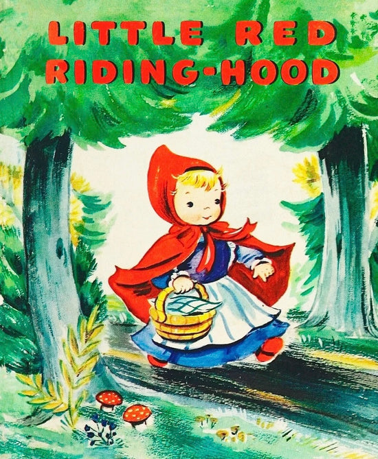 David Textiles Vintage Story Book Panel Little Red Riding Hood