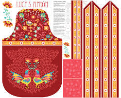 Riley Blake Lucy’s Garden Red Apron