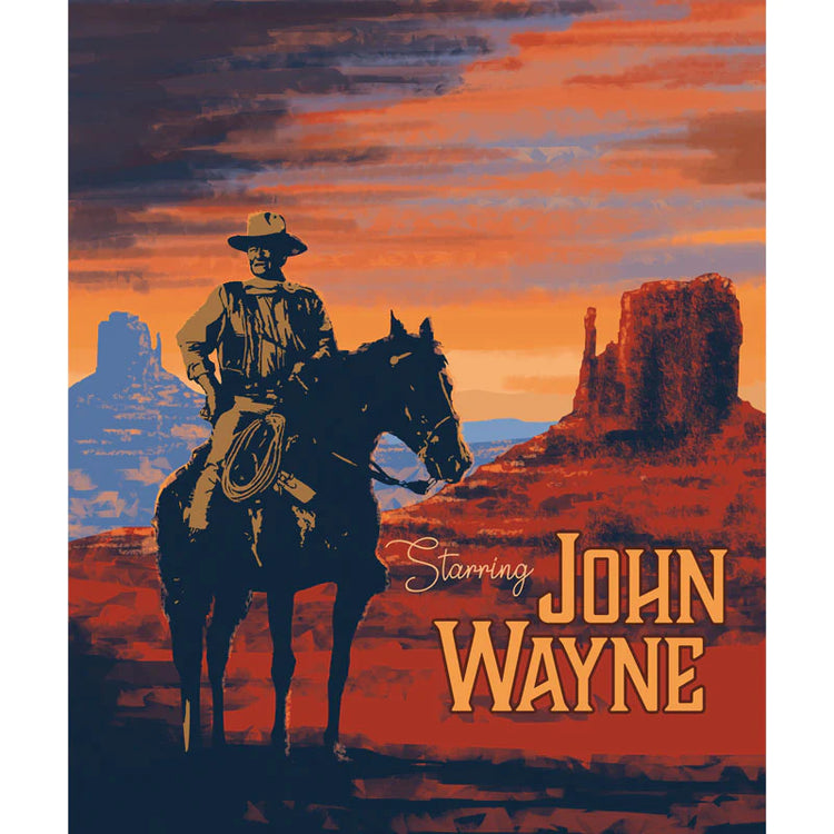 Riley Blake Designs Go West With John Wayne: Western Landscape – Blue  #23-8345