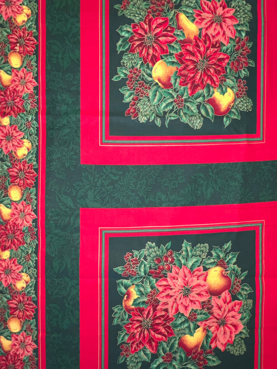 VIP Fabrics Poinsettia & Fruit Panel