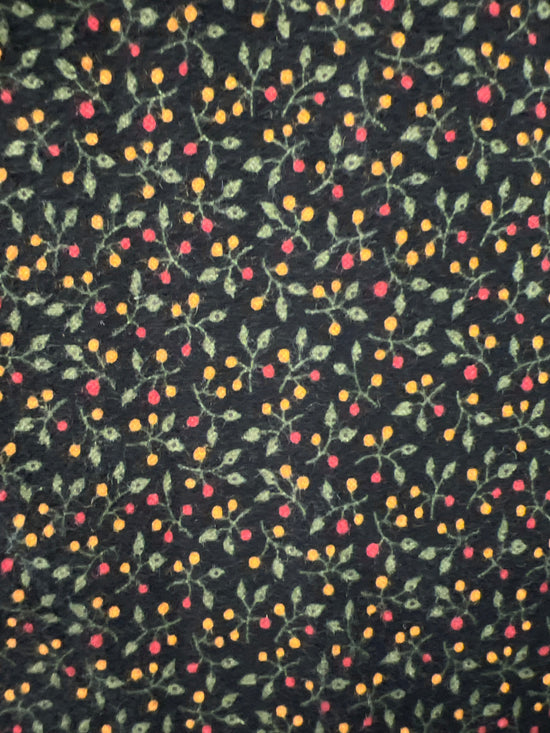 Marcus Fabrics Grassland Flannels Berries Black